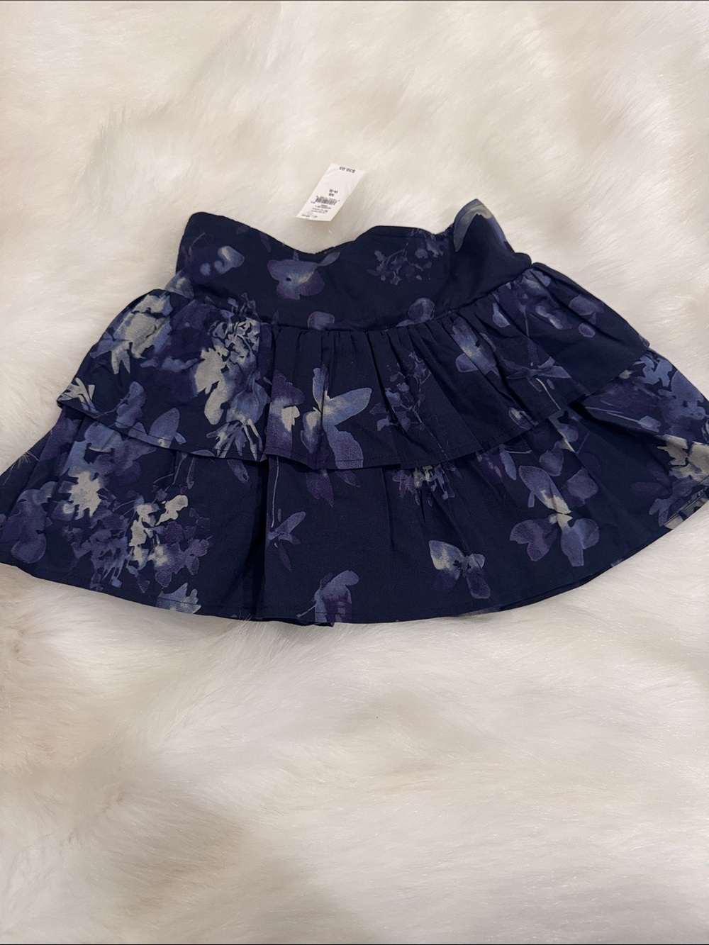 NWT! Gap Navy Floral Tiered Mini Skort. Size 4-5